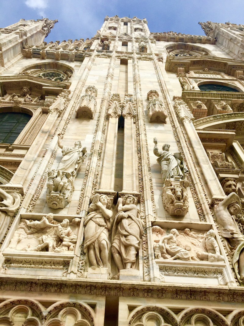 Gothic style architecture and all of the intricate details that make this cathedral so unique.