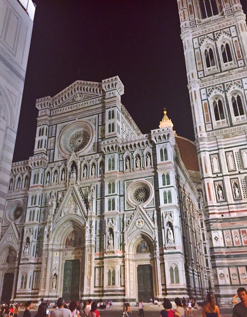 The facade of the Florence Cathedral.